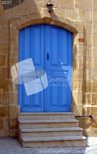 Image of Blue door. Nicosia. Cyprus
