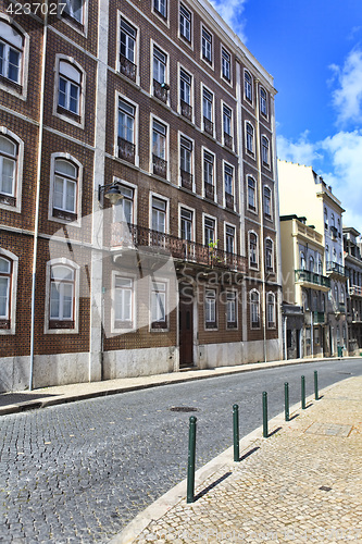 Image of Street  in old town of Lisbon, Portugal