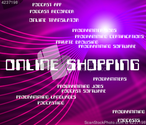 Image of Online Shopping Represents World Wide Web And Commercial