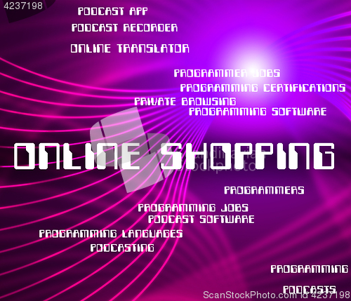 Image of Online Shopping Represents World Wide Web And Commercial