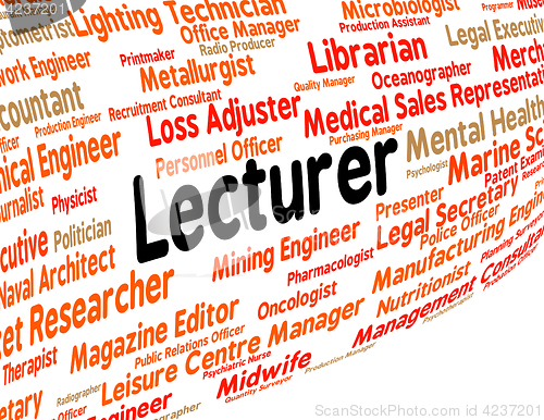 Image of Lecturer Job Means Give Lessons And Address