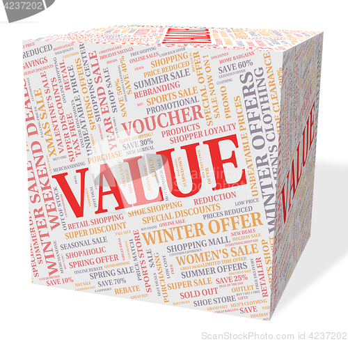 Image of Value Cube Means Quality Control And Approved