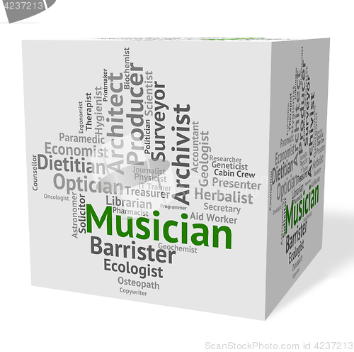 Image of Musician Job Indicates Sound Track And Audio