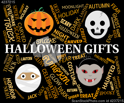 Image of Halloween Gifts Indicates Trick Or Treat And Celebrate