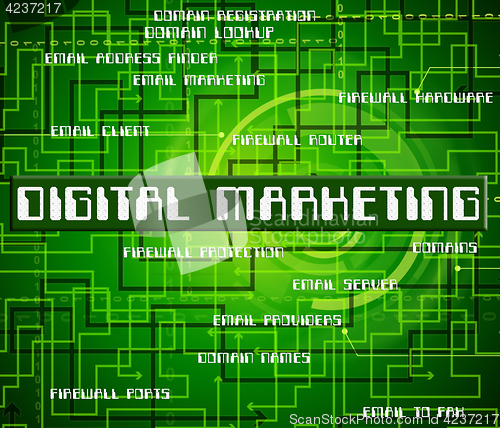 Image of Digital Marketing Means Promotion Text And Selling