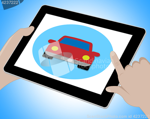 Image of Car Tablet Means Tablets Www And Drive