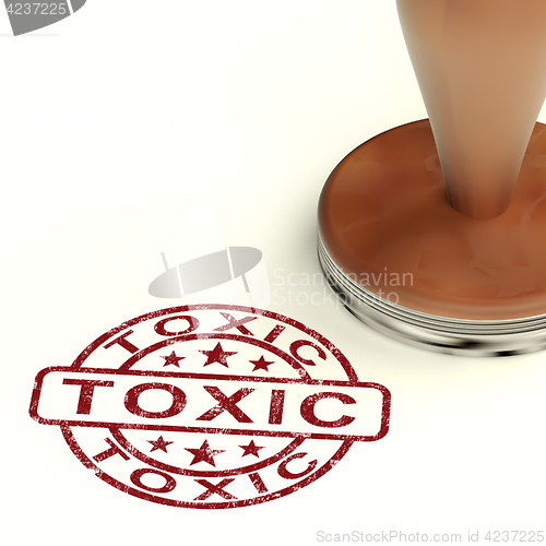 Image of Toxic Stamp Shows Poisonous Lethal And Noxious Substance