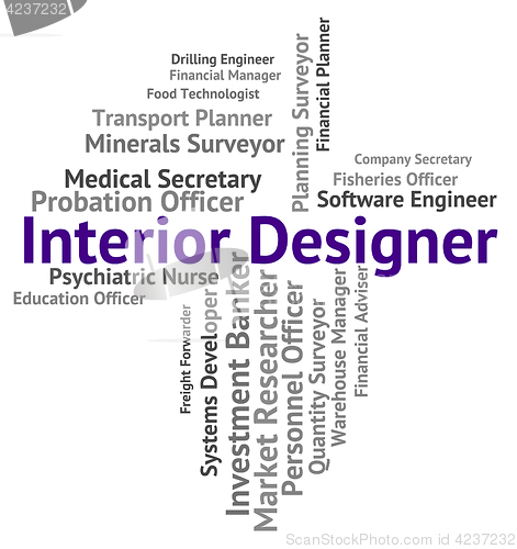 Image of Interior Designer Shows Hire Words And Occupations