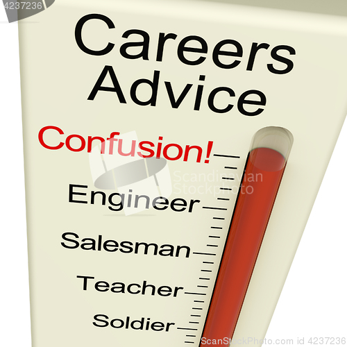 Image of Careers Advice Monitor Confusion Shows Employment Guidance And D