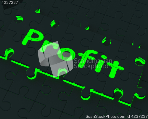 Image of Profit Puzzle Shows Earnings And Investment