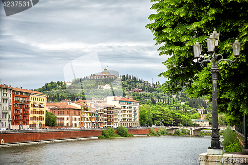 Image of Panoramic view of city Verona