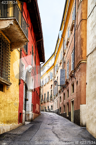Image of Narrow mountain town street in Verona