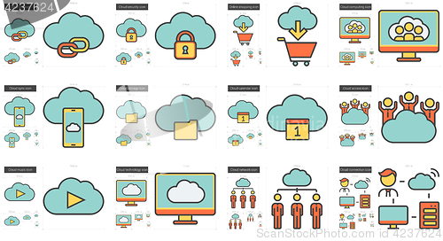 Image of Hi-Tech line icon set.