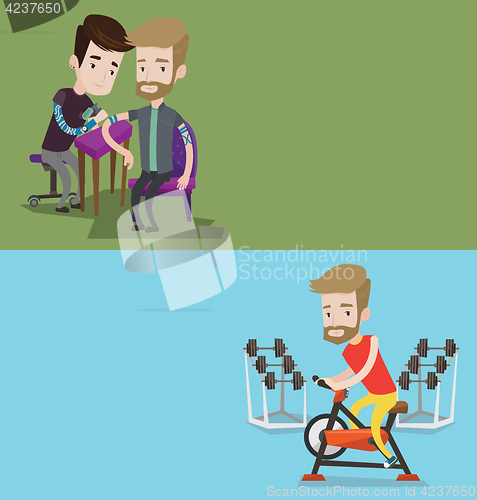 Image of Two lifestyle banners with space for text.