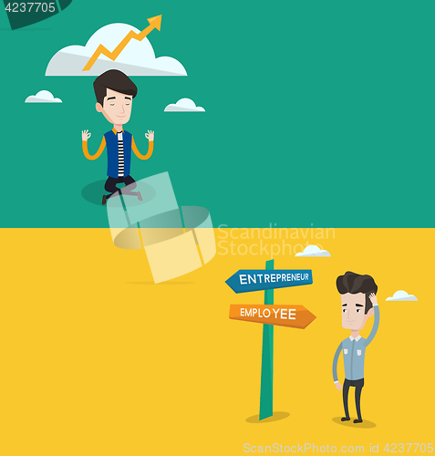 Image of Two business banners with space for text.