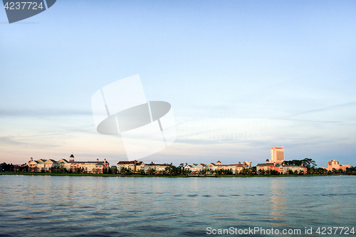 Image of Buildings and Lake