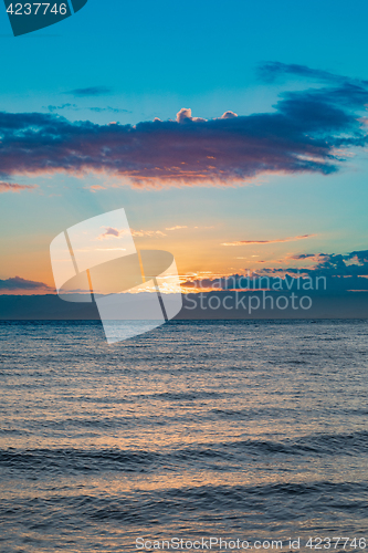 Image of Idylic sunset over indian ocean, Madagascar