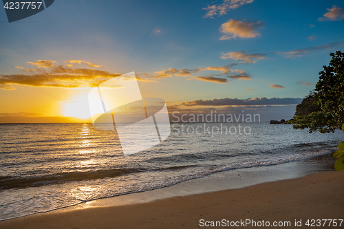 Image of Idylic sunset over indian ocean, Madagascar