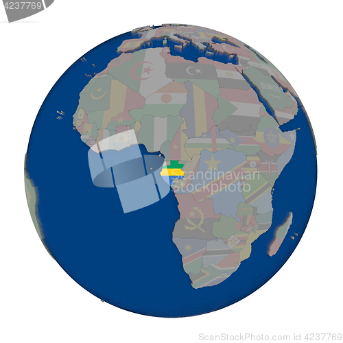 Image of Gabon on political globe