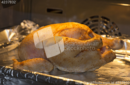 Image of Cooking delicious of roasted chicken in the oven