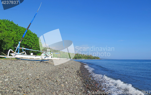 Image of Traditional fishing boats on the sea Bali, Indonesia