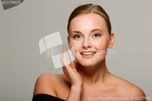 Image of Portrait of smiling young model