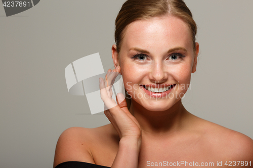 Image of Portrait of smiling young girl