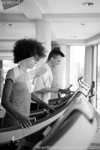 Image of people exercisinng a cardio on treadmill in gym