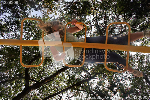 Image of Woman on Playground