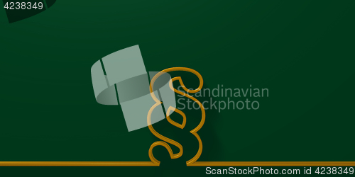 Image of paragraph symbols on green background - 3d rendering