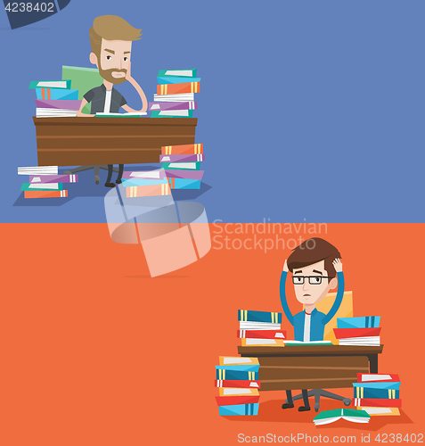 Image of Two educational banners with space for text.