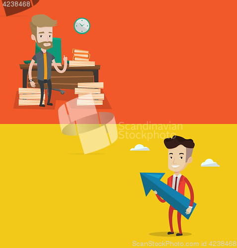 Image of Two business banners with space for text.
