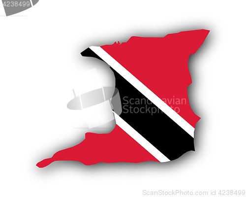 Image of Map and flag of Trinidad and Tobago