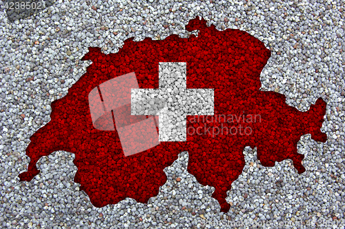 Image of Textured map of Switzerland  in nice colors