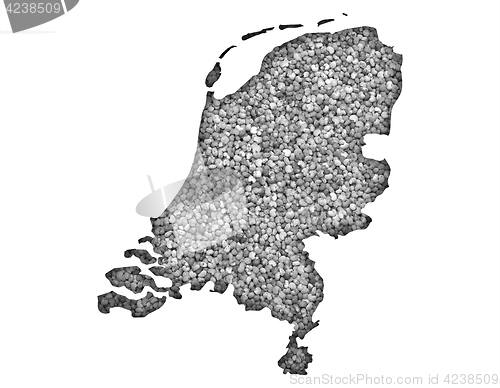 Image of Textured map of the Netherlands in nice colors