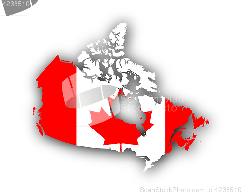 Image of Map and flag of Canada