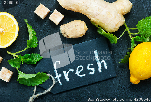 Image of fresh ingredients for tea