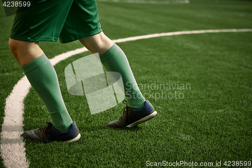 Image of Thq legs of soccer football player