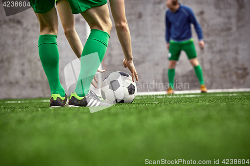 Image of Thq legs of soccer football player