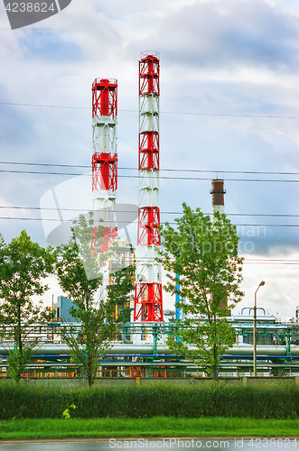 Image of Towers Of Oil Refinery 