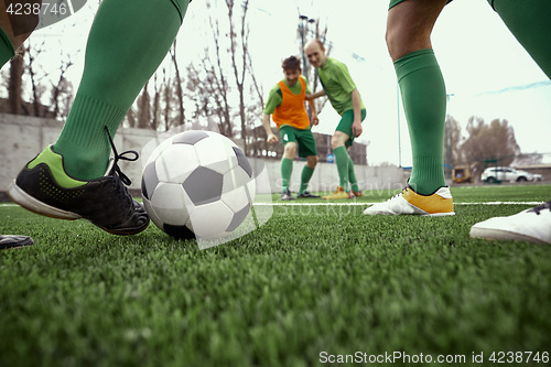 Image of Thq legs of soccer football player