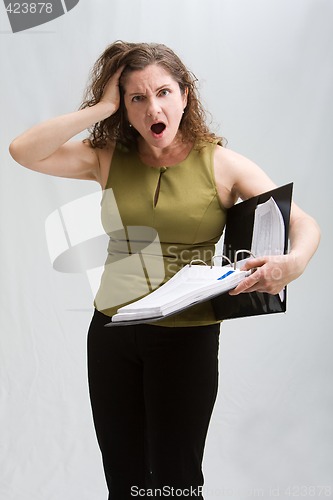 Image of Worried business woman