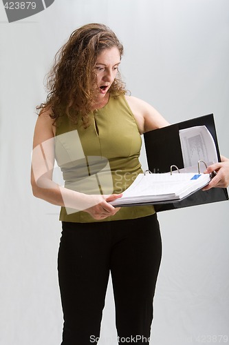 Image of Surprised business woman
