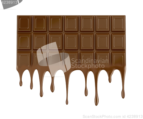 Image of Melted chocolate bar