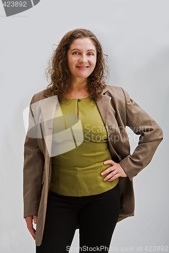 Image of Happy business woman