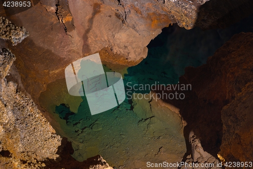 Image of Underground lake sorrunded by rocks