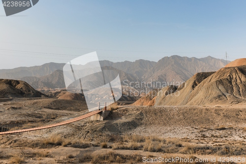 Image of Large colorful mountains in China