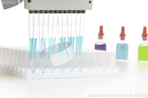 Image of Scientist using pipette in research