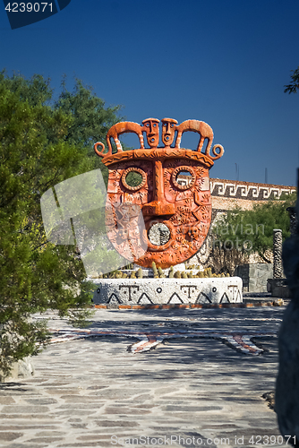 Image of Large face of art