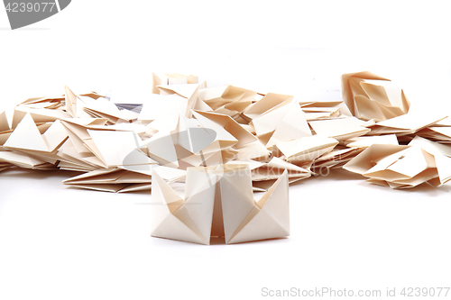 Image of origami papers background 